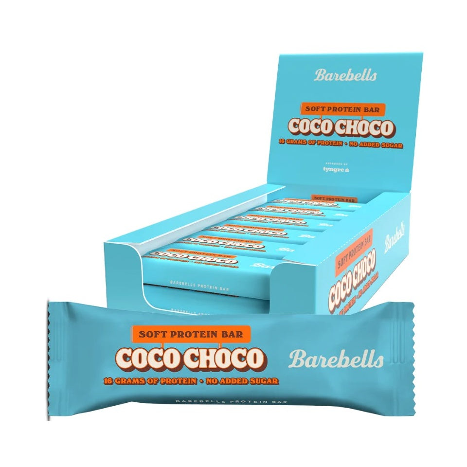 BAREBELLS Soft Protein Bar 12 X 55g Salty Caramel Crunch
