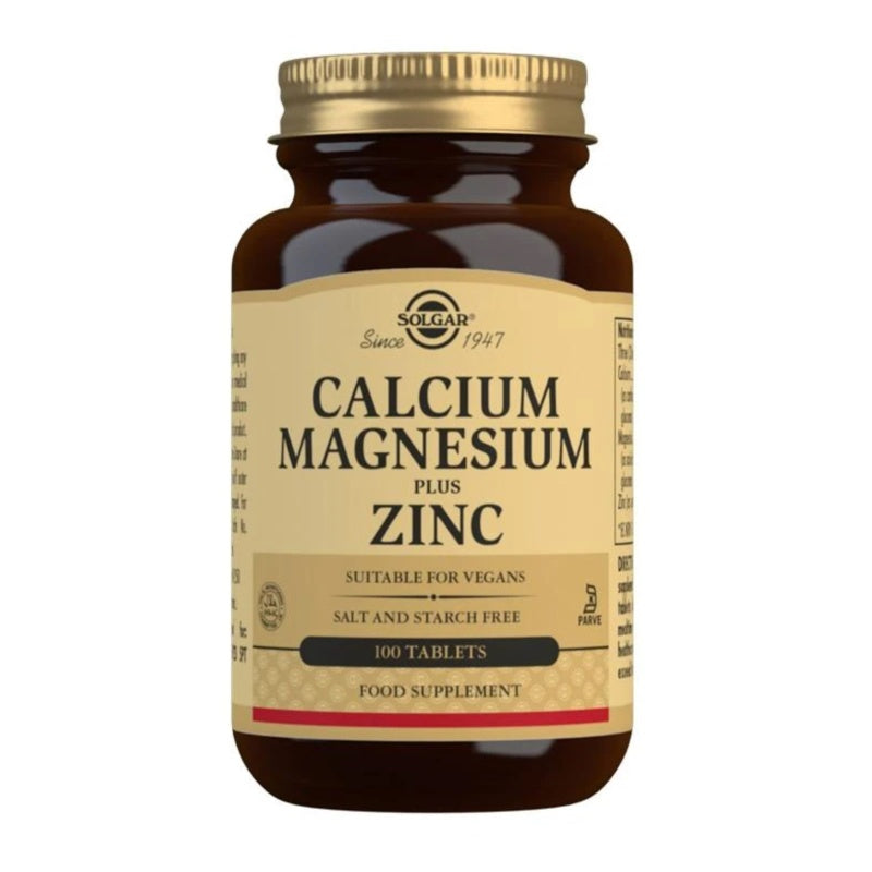 SOLGAR Calcium Magnesium plus Zinc - 100 Tablets
