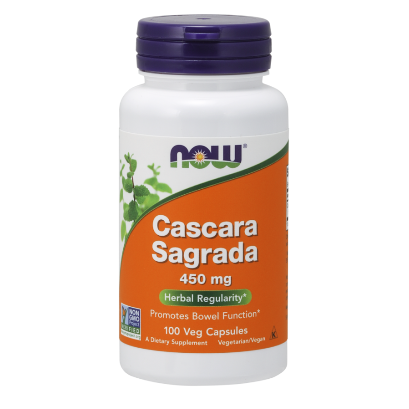 NOW FOODS Cascara Sagrada 450mg - 100 vcaps