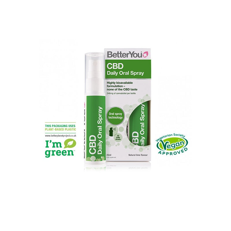 BETTERYOU CBD Daily Oral Spray - 25 ml. Natural Lime