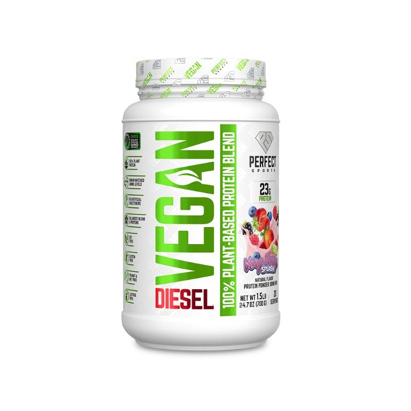 PERFECT Sports DIESEL Vegan 100% Plant-Based Protein 1.5lb/700g Chocolate