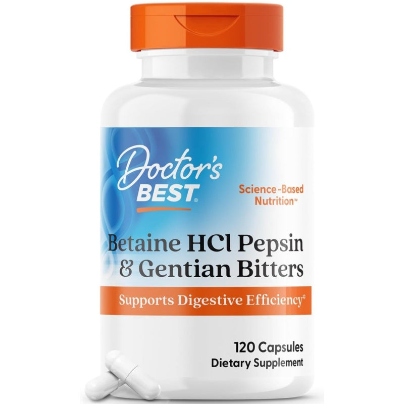 DR´S BEST Betaine HCl Pepsin & Gentian Bitters - 120 caps