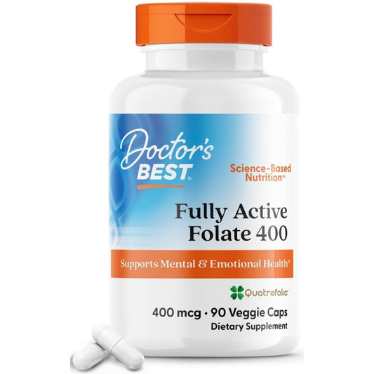 DR´S BEST Folat 400 med Quatrefolic 400mcg - 90 veg. kapslar