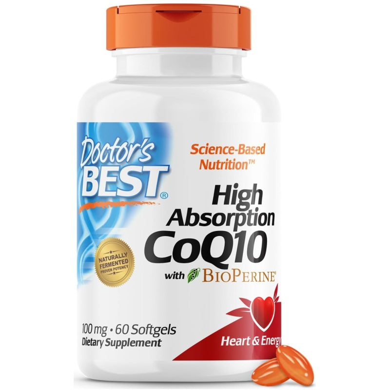 DR´S BEST High Absorption CoQ10 with BioPerine, 100mg - 60softgels