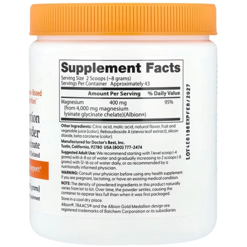 DR´S BEST Magnesium High Absorption Powder 340g Fruit Punch
