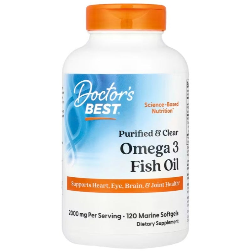 DR´S BEST Purified & Clear Omega 3 Fish Oil 120 Marine Softgels