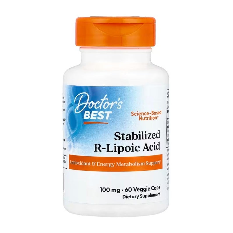 DR´S BEST Stabilized R-Lipoic Acid with BioEnhanced Na-RALA 100 mg, 60veg caps