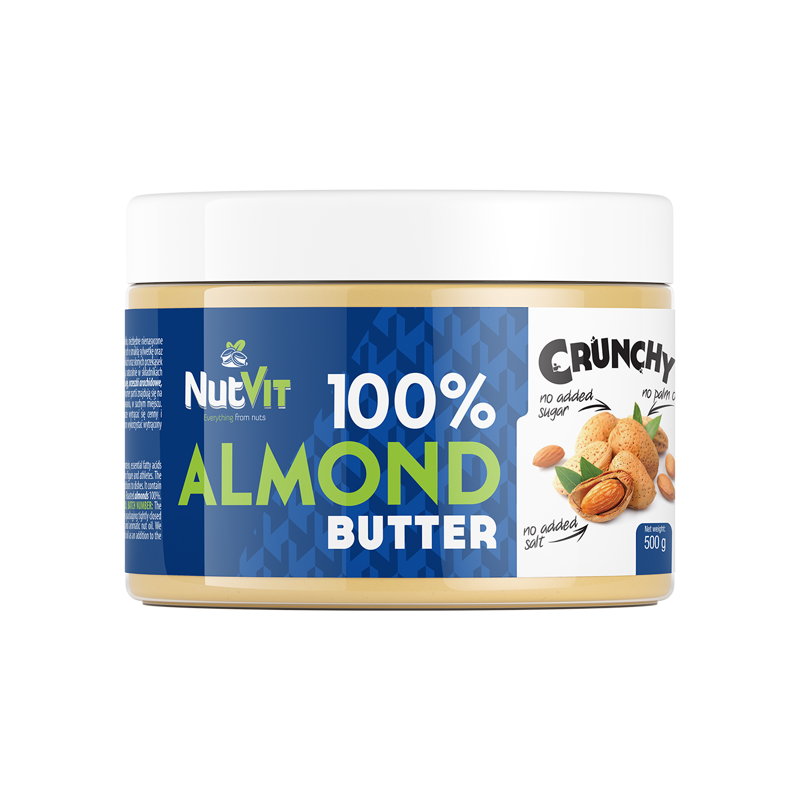 NutVit 100% Almond Butter 500g Crunchy