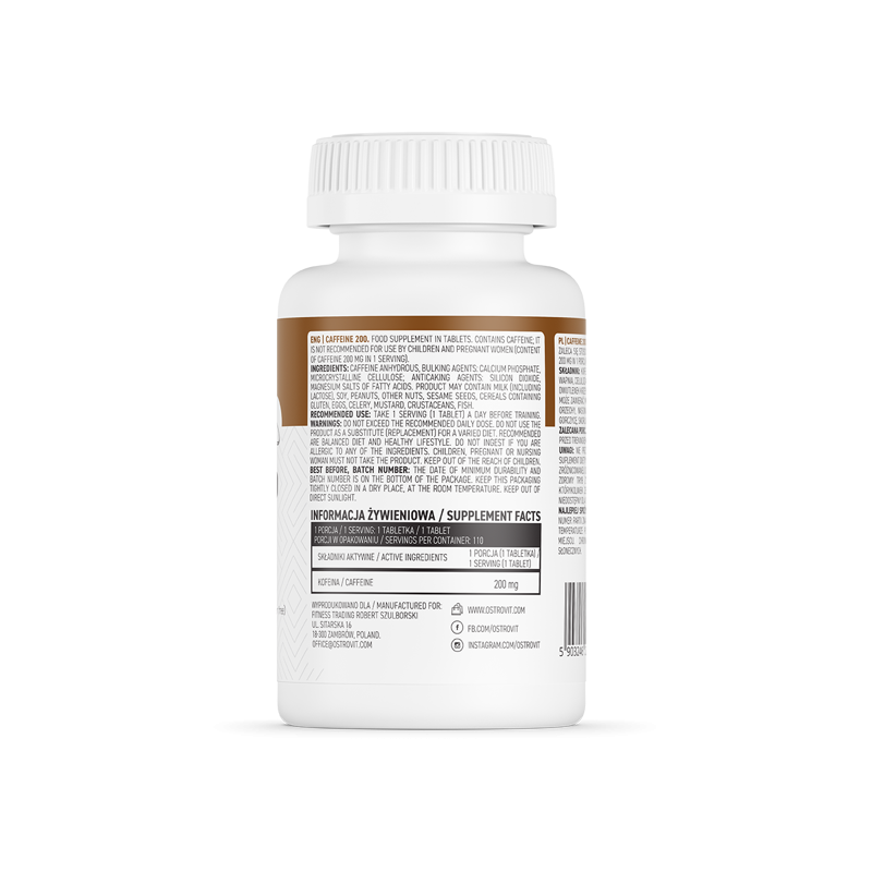 OstroVit Koffein 200 - 200 tabs