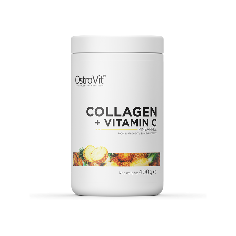 OstroVit Kollagen + Vitamin C 400g Hallonlemonad med Mynta