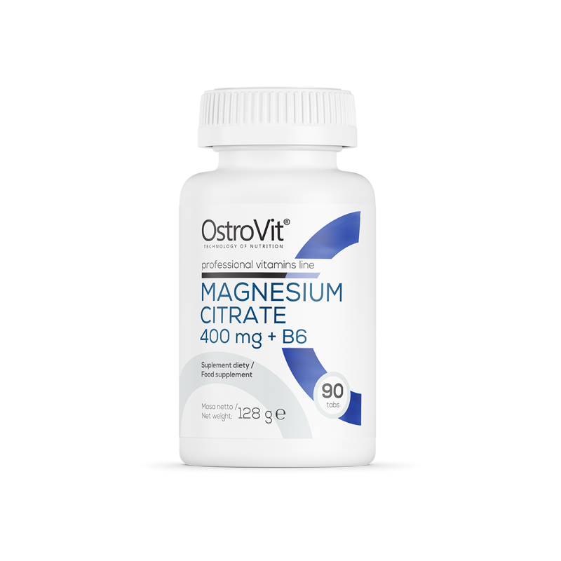 OstroVit Magnesium Citrat 400 mg + B6 90 tabletter