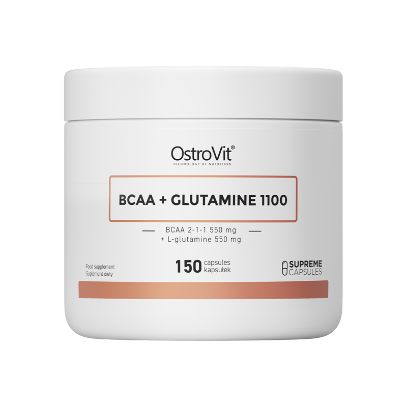 OstroVit BCAA + Glutamine 1100 mg 150 caps BB 17.10.25