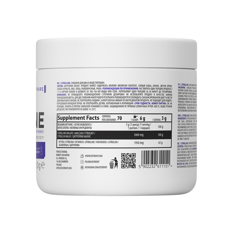 OstroVit Ren Citrullin 210g