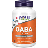 NOW FOODS GABA 750mg - 100 vcaps