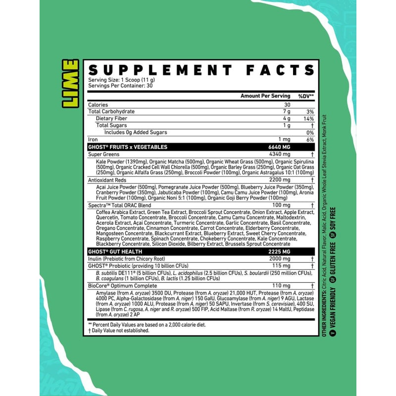 GHOST Greens 330g (30servings) Lime