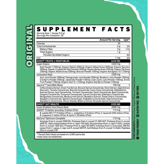 GHOST Greens 330g (30servings) Lime