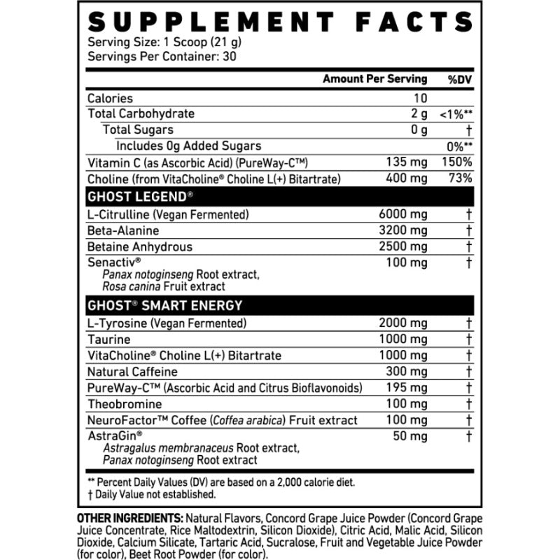 GHOST Legend V4 660g (30servings) Warheads Sour Watermelon
