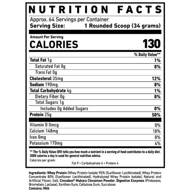 GHOST 100% Whey 2176g / 4.80lb Cinnabon
