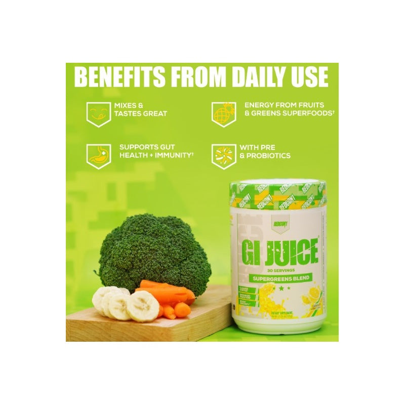 REDCON1 GI Juice Supergreens Blend 30servings Pineapple Banana