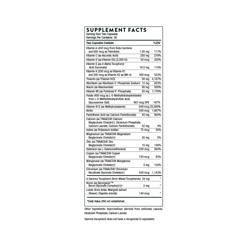 Thorne Research Basic Nutrients 2 per Day 60caps