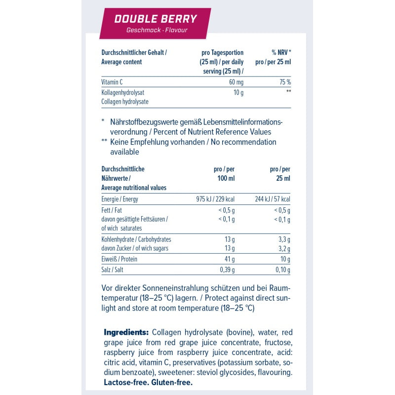 ENERGYBODY Collagen Liquid Plus Vitamin C (Stevia) 1000ml