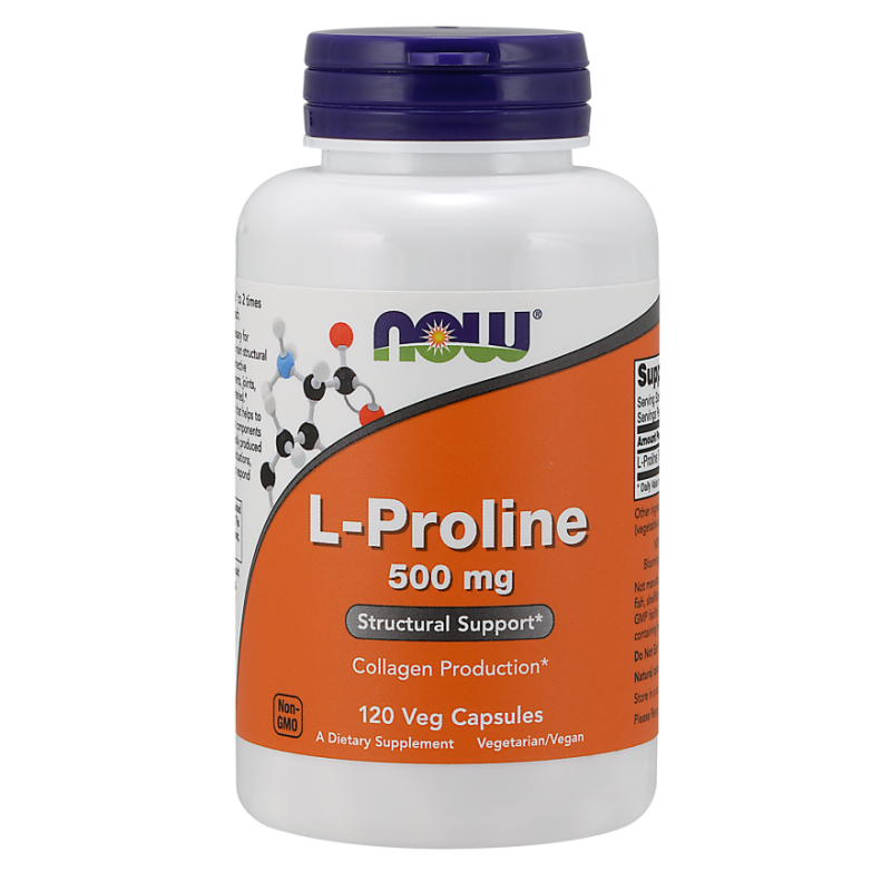 NOW FOODS L-Proline 500mg - 120 vcaps