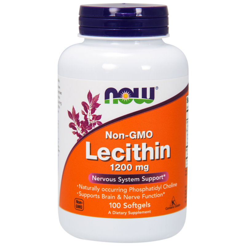 NOW FOODS Lecithin 1200mg Non-GMO - 100 softgels