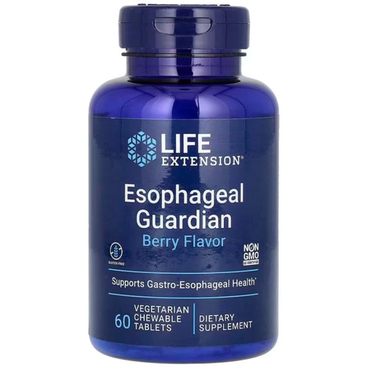 LIFE EXTENSION Esophageal Guardian - 60 vegetarian chewable tabs Berry Flavor