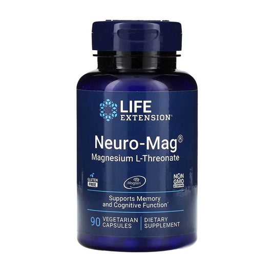 LIFE EXTENSION Neuro-Mag(Magtein) Magnesium L-Threonate 90 vegetabiliska kapslar