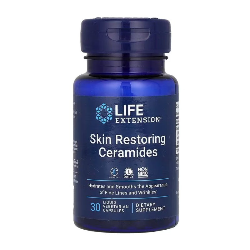 LIFE EXTENSION Skin Restoring Ceramides 30 flydende vegetabilske kapsler