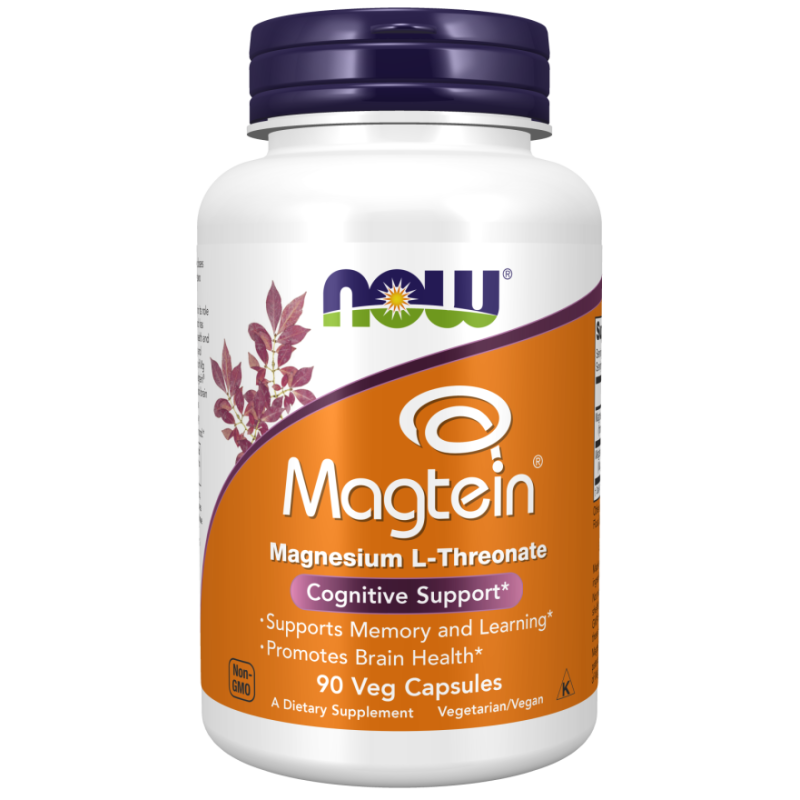 NOW FOODS Magtein Magnesium L-Threonate - 90 vcaps (Magneesium L-tronaat)