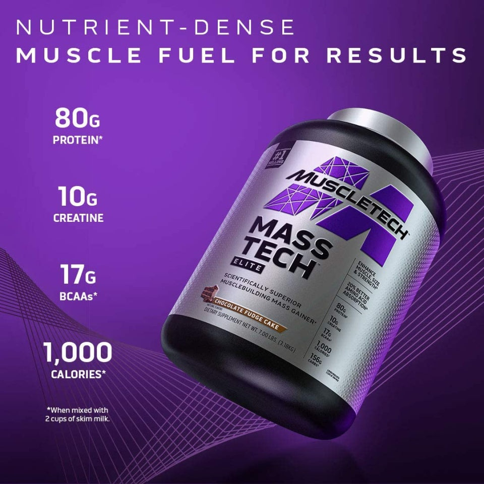 MUSCLETECH Mass Tech ELITE 7 lbs/3.18kg Vanilla Cake BB 04/2026