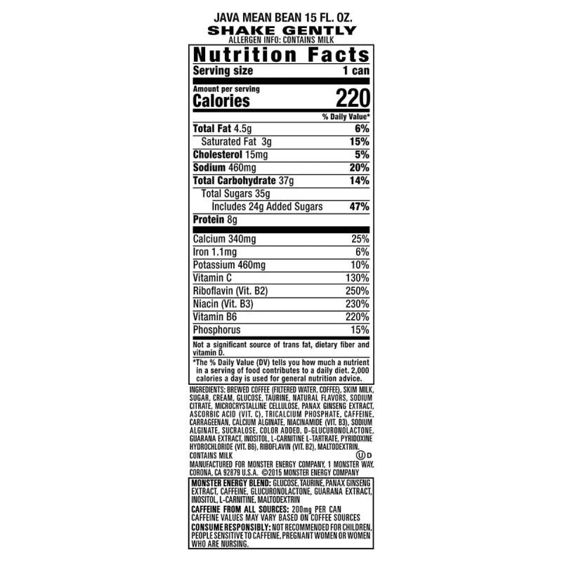 MONSTER JAVA USA 444ml Mean Bean