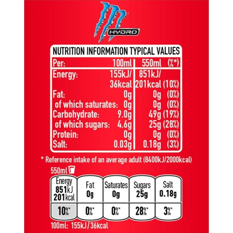 MONSTER Hydro Sport 550ml Watermelon