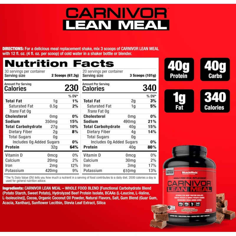 MUSCLEMEDS Carnivor Lean Meal 1948g (30servings)