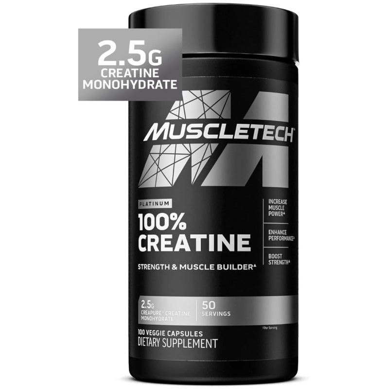 MUSCLETECH Platinum 100% Creatine Monohydrate (Creapure) 100caps