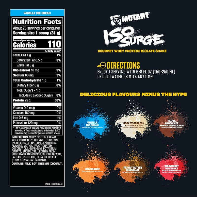 MUTANT Iso Surge 5lb 2.27kg Chocolate Fudge Brownie