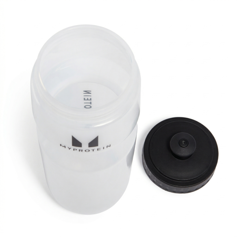 MYPROTEIN Sports Water Bottle Clear/Black