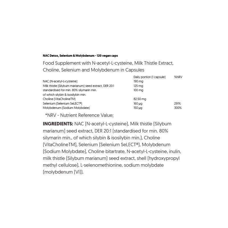OSAVI NAC Detox, Selenium & Molybdenum - 60 vegan caps