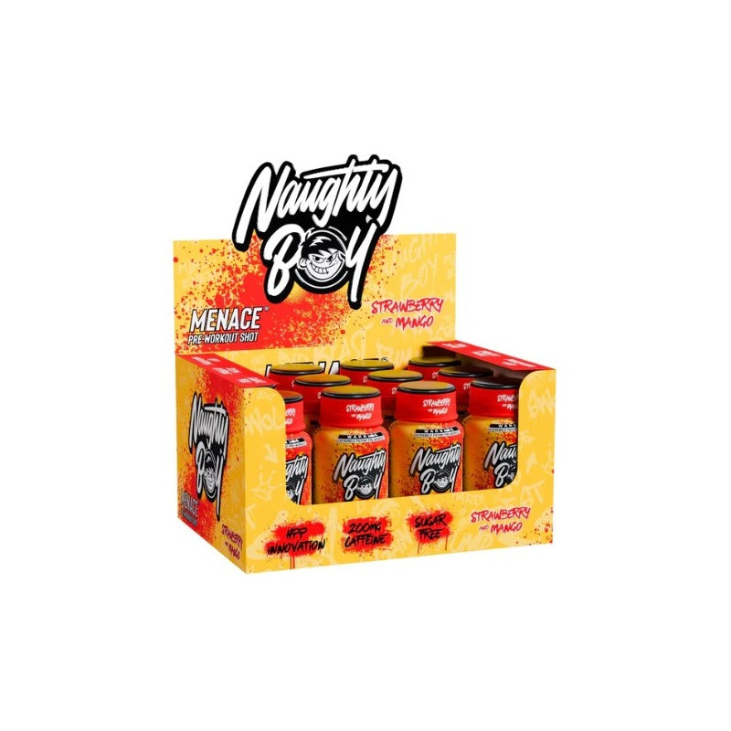 NAUGHTY BOY Menace Pre-Workout SHOT 60ml Strawberry Mango