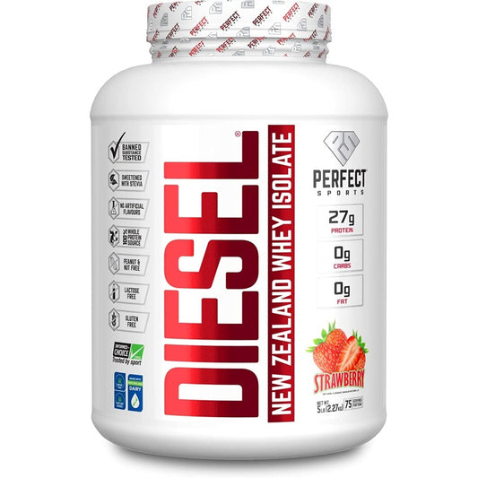 PERFECT Sports Diesel® Nya Zeeländskt vassleproteinisolat 2,27 kg/5 lbs Jordgubb