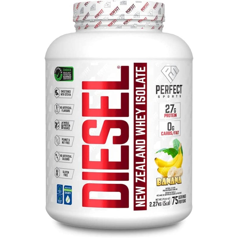 PERFECT Sports Diesel® New Zealand Whey Protein Isolate 2.27kg/5lbs Strawberry