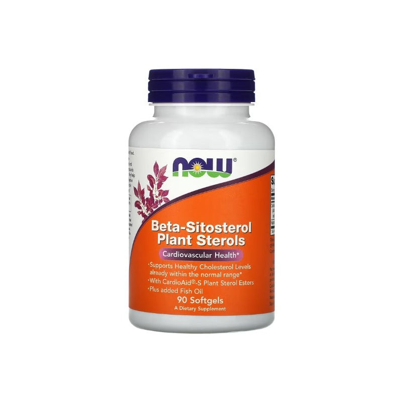 NOW FOODS Beta-Sitosterol Plant Sterols - 90 softgels