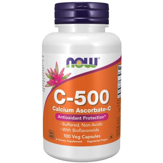 NOW FOODS Vitamin C500 Calcium Ascorbate-C 100vcaps (Syrefri / Ester-c)