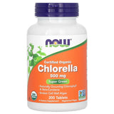 NOW FOODS Chlorella Økologisk 500mg - 200tab