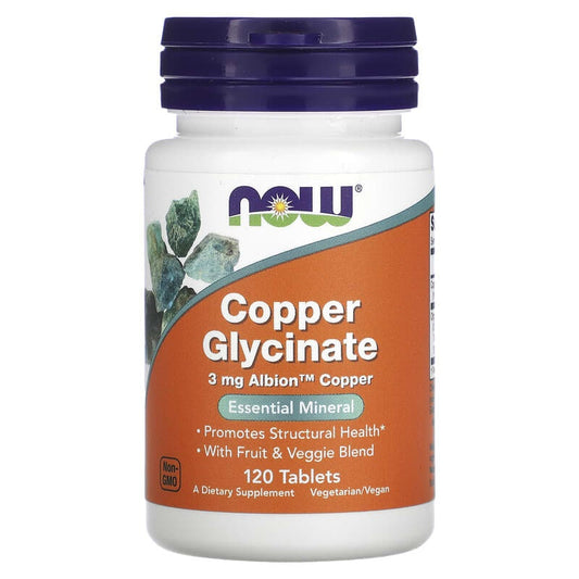 NOW FOODS Copper Glycinate 120 tablets