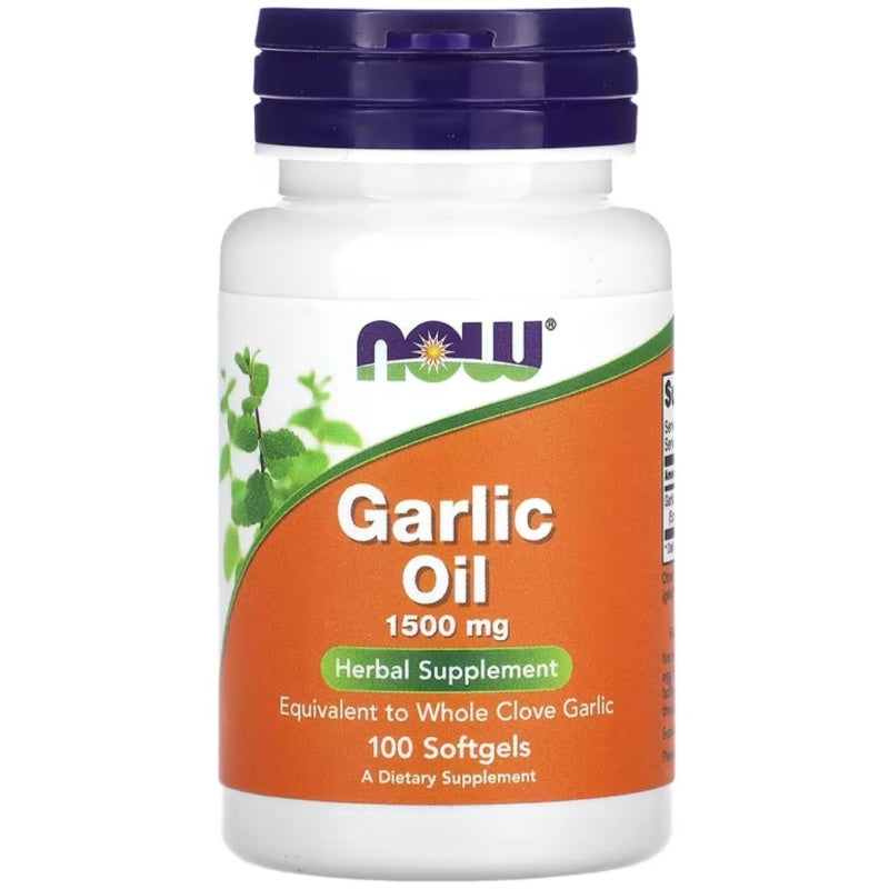 NOW FOODS Hvidløgsolie, 1500mg - 100 softgels