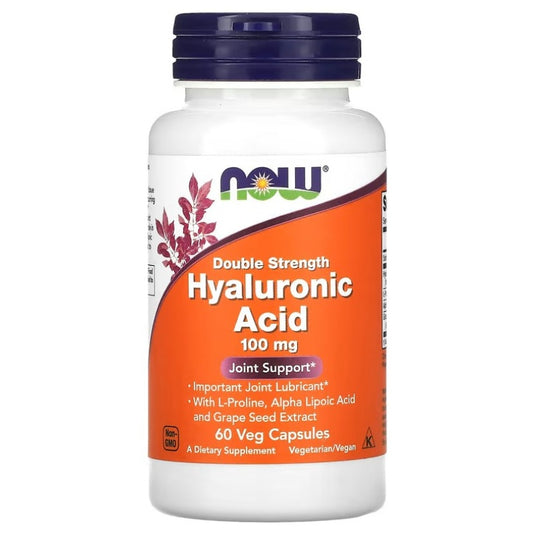 NOW FOODS Hyaluronsyre 100mg Dobbelt Styrke 60VCaps