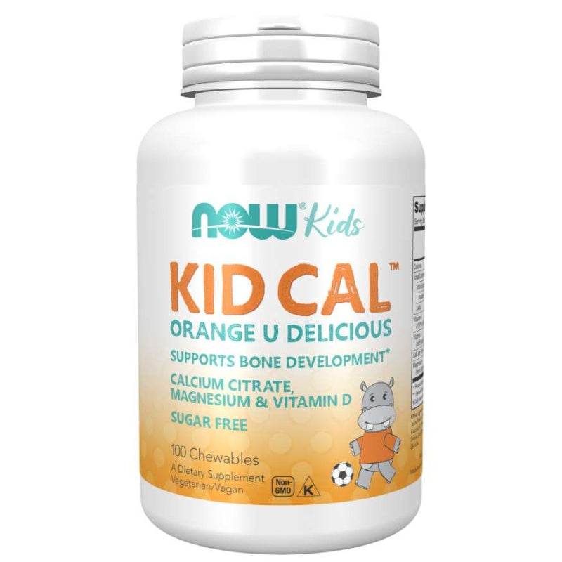 NOW FOODS Kid Cal 100chewables Tart Orange
