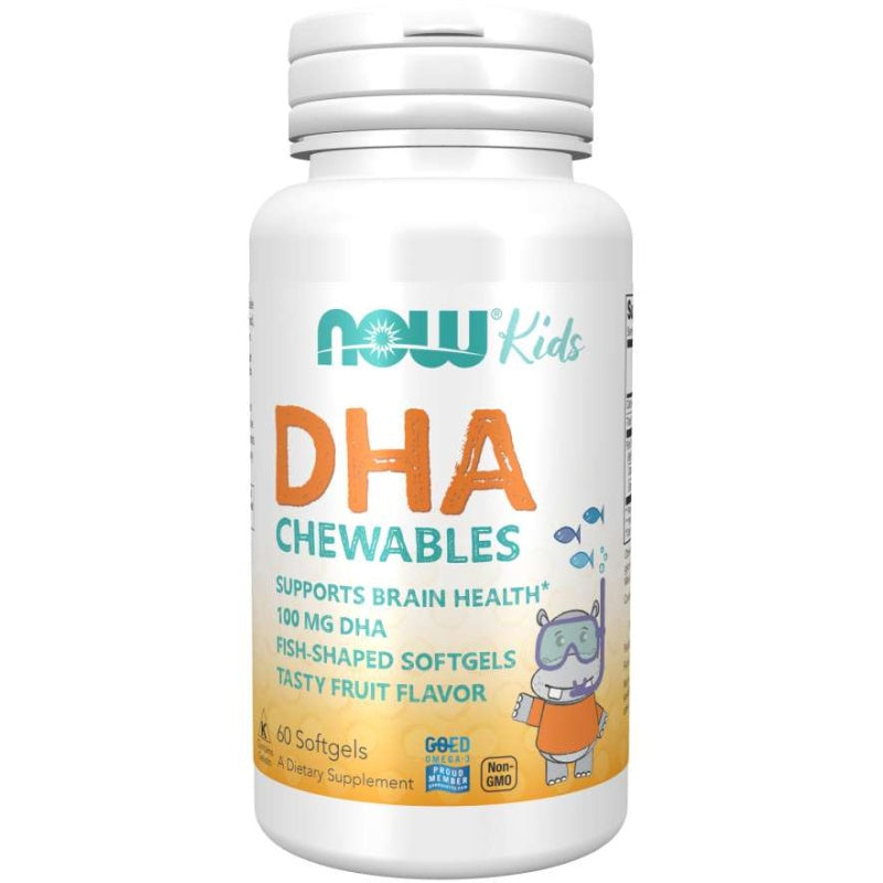NOW FOODS DHA Kids Tyggebidder 100mg - 60 softgels